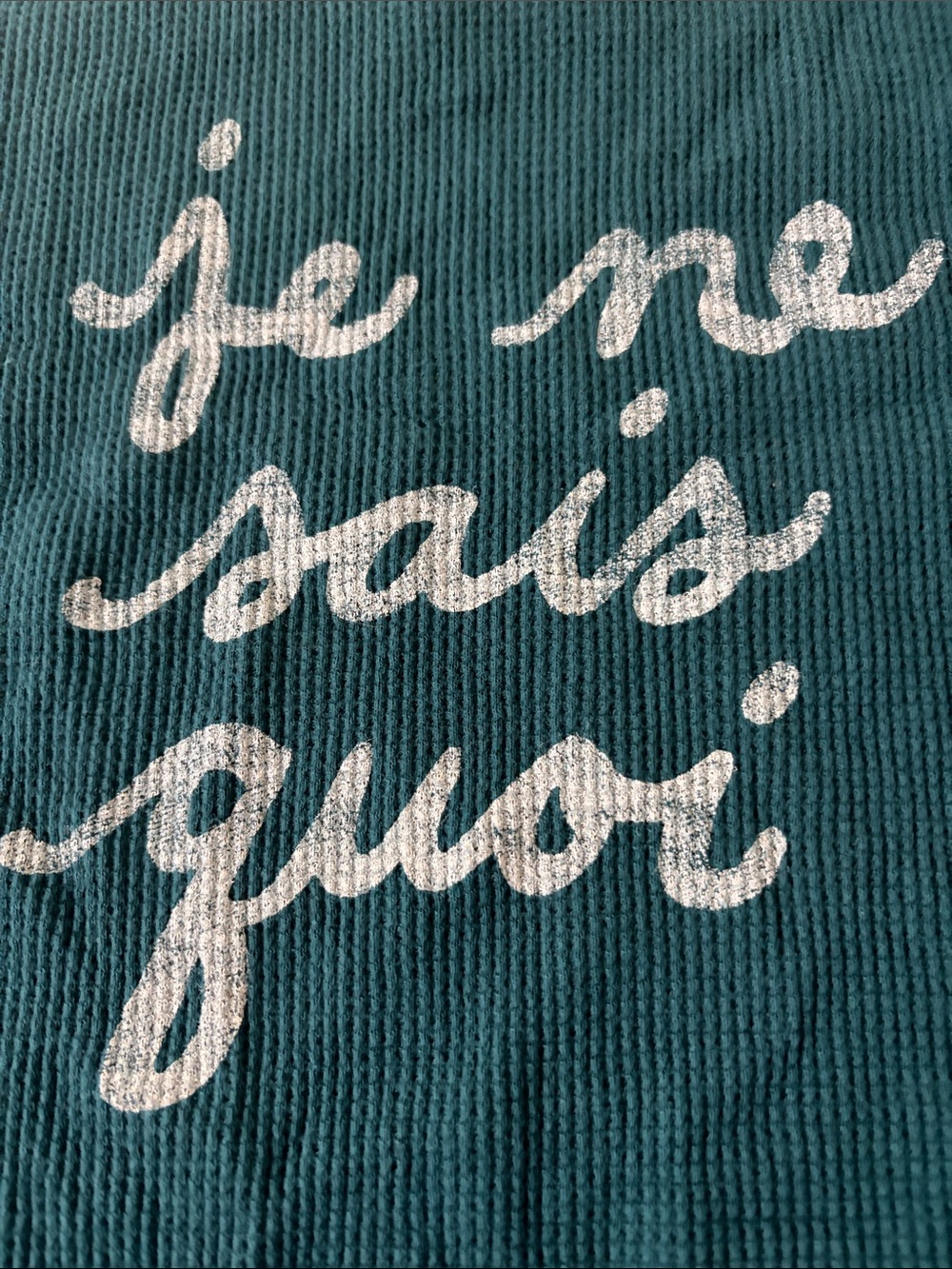 Anthropologie Teal Long-Sleeve 'je ne sais quoi' Thermal Top Size Medium NWT - Picture 2 of 9